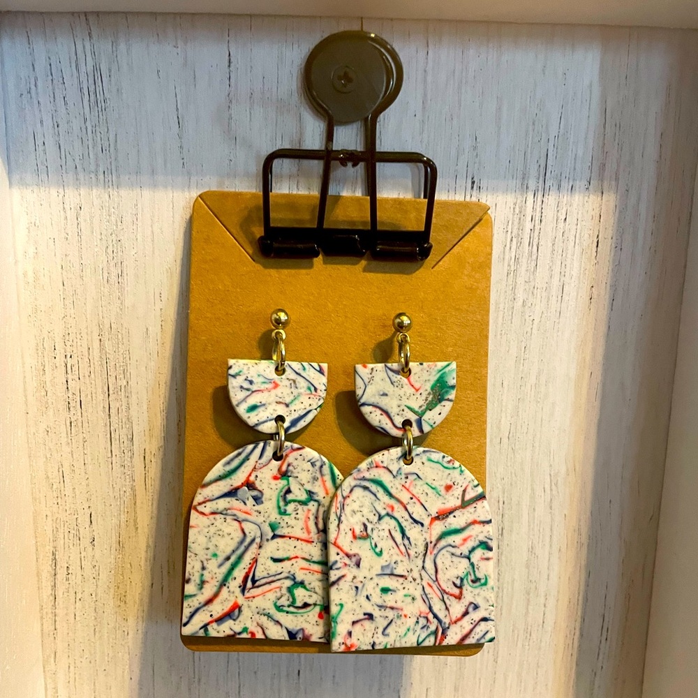 Green Marble Dangles